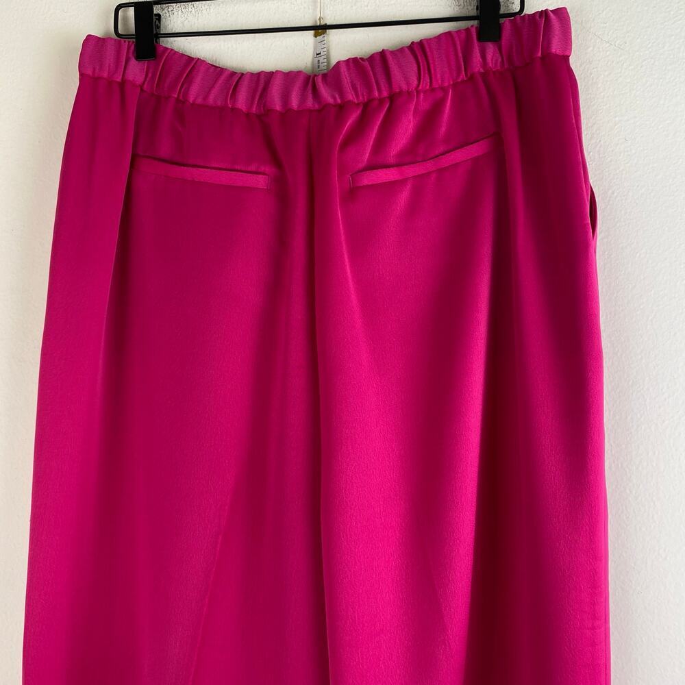 Banana Republic Satin Wide Leg Pants Pink LT Tall 34” Inseam - Picture 11 of 16